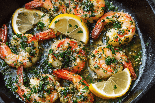Garlic Butter King Prawns with Lemon and Parsley