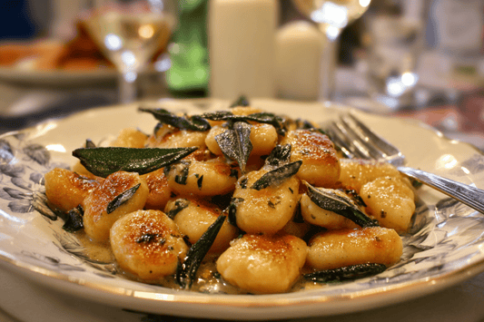 Homemade Potato Gnocchi with Butter and Sage Sauce
