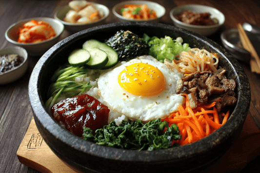 Authentic Korean Bibimbap with Gochujang Sauce