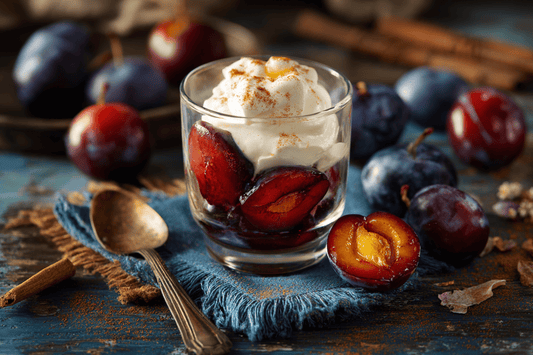 Rustic Honey-Roasted Plums with Cinnamon and Vanilla
