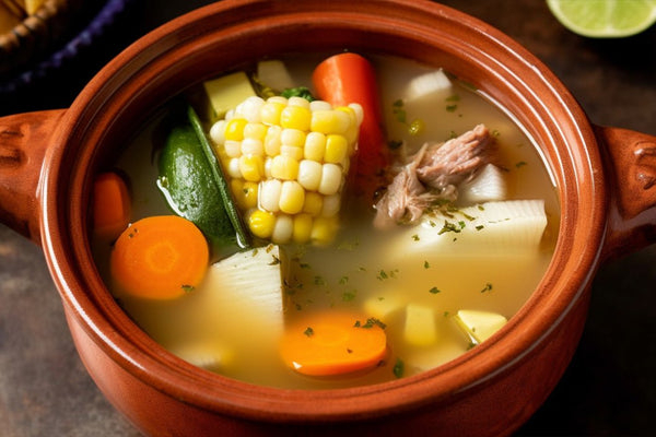 Caldo de Res Aka мексиканский говяжий суп с овощами и ароматным бульоном