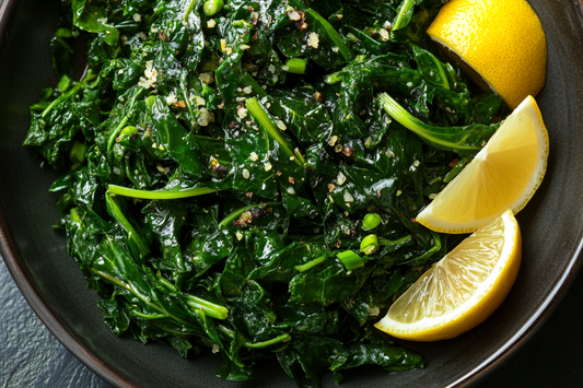 Garlicky Sautéed Dandelion Greens with Lemon and Olive Oil