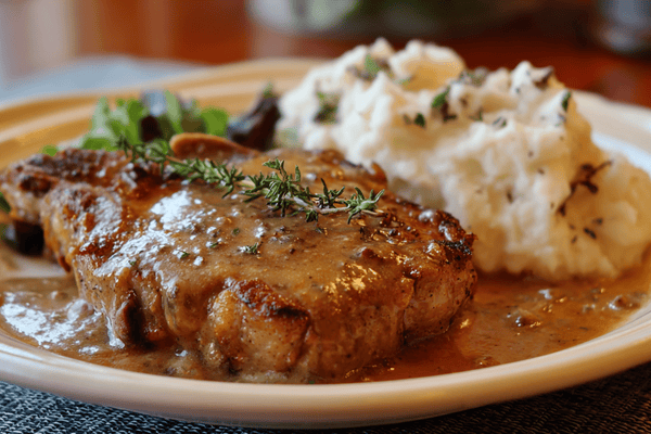 Tender Slow Cooker Pork Chops in Savoury Gravy