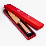 Универсальный нож Haruta 5 дюймов VG10 из японской дамасской стали с деревянной ручкой и ножнами