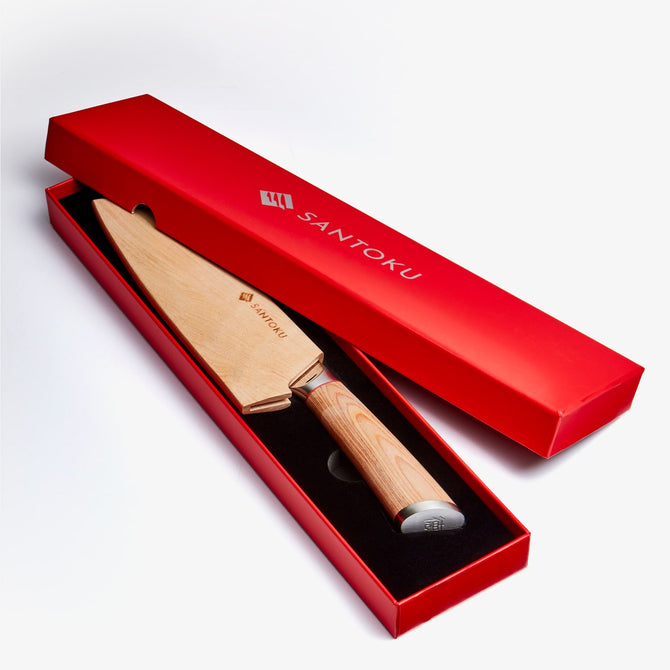 Тесак накири из японской дамасской стали Haruta 7,7 дюйма VG10 с деревянной ручкой и ножнами