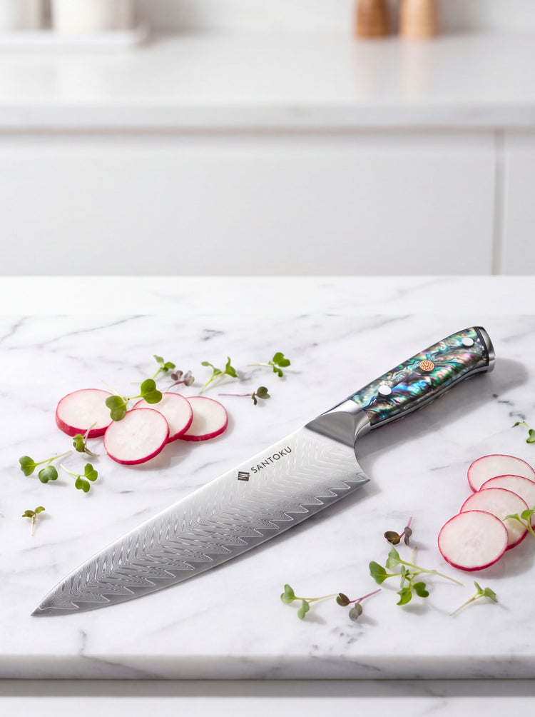 Haruta 8-дюймовый японский шеф-нож Gyuto VG10 из дамасской стали с деревянной ручкой и ножнами