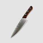 Набор кухонных ножей Yuhi из 6 предметов с дамасским узором, ручками из дерева пакка и подарочной коробкой