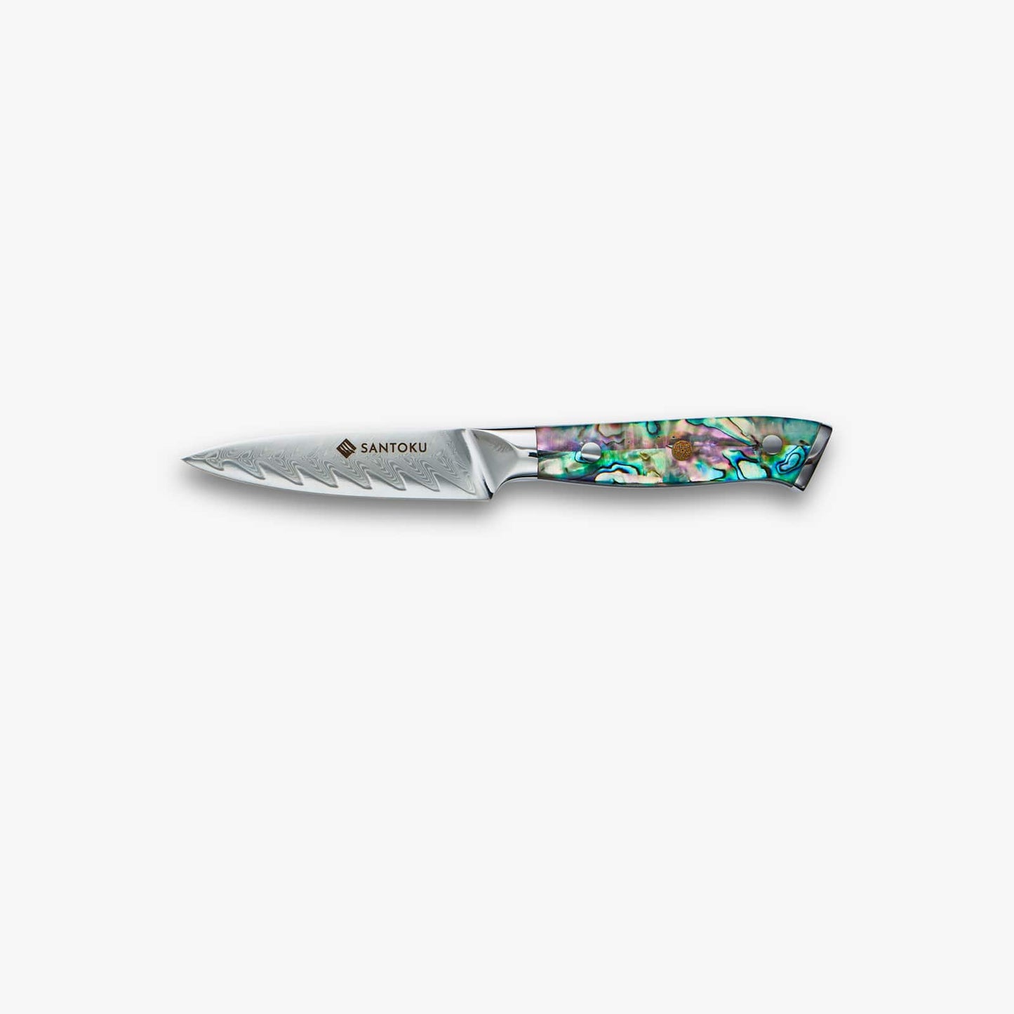 Chikashi (ちかし) стальной нож из дамаска с ручкой