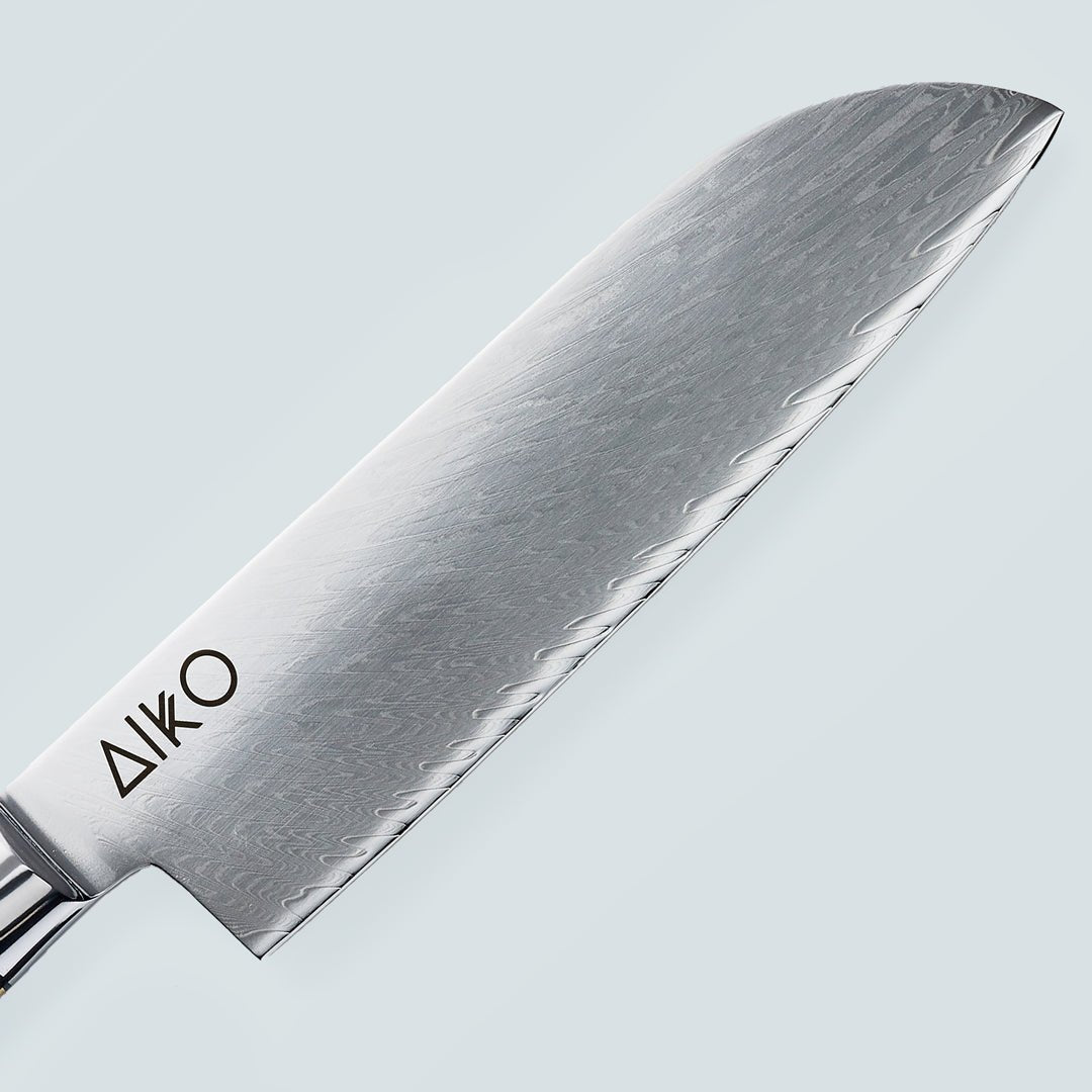 Aiko red (あいこ, アイコ) стальной нож Damascus с цветной ручкой из красной смолы